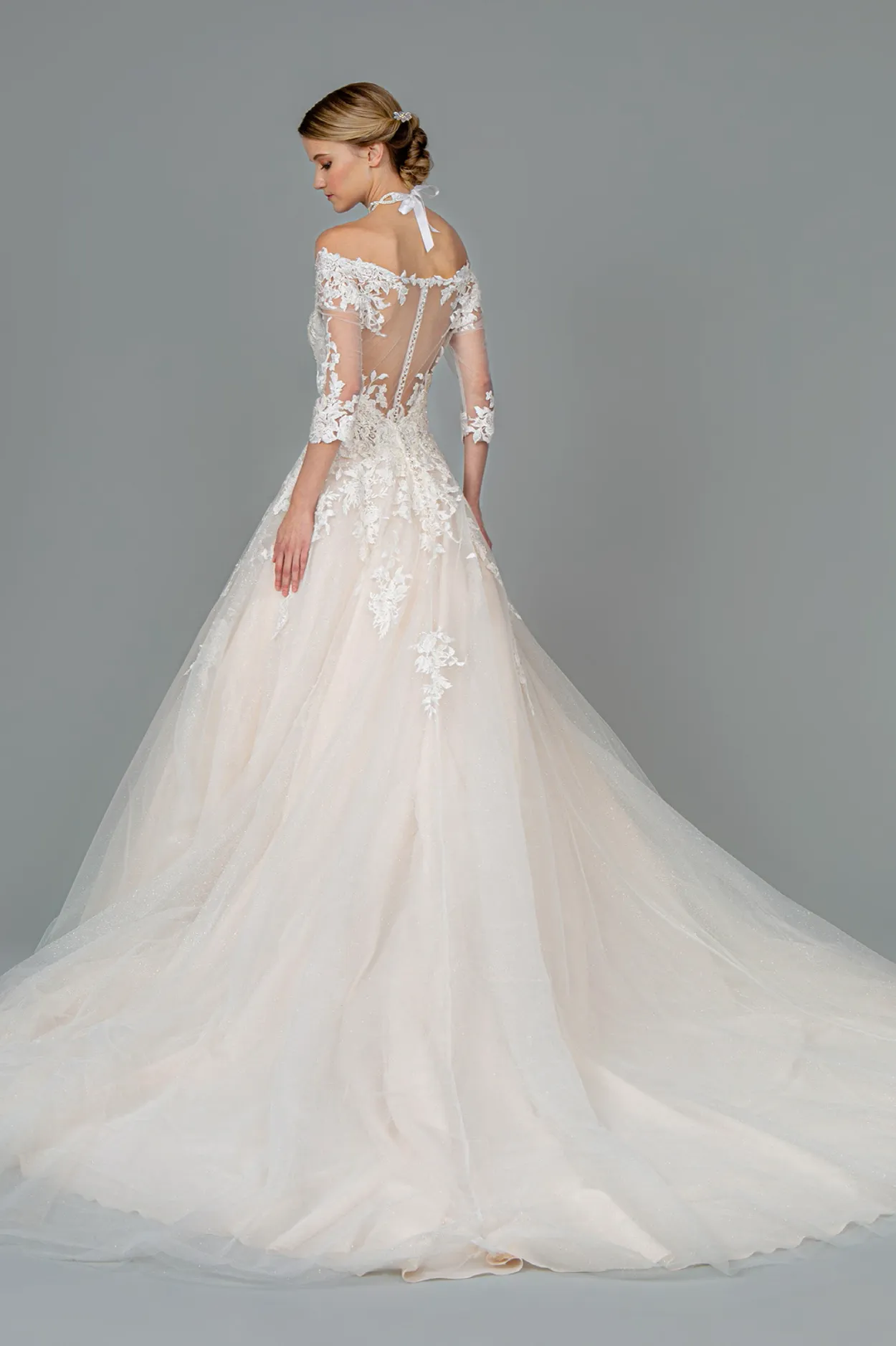 GLS BY GLORIA GL1803 Embroidered Off-Shoulder A-line Gown sold by The Gown Galleria product image thumbnail 2