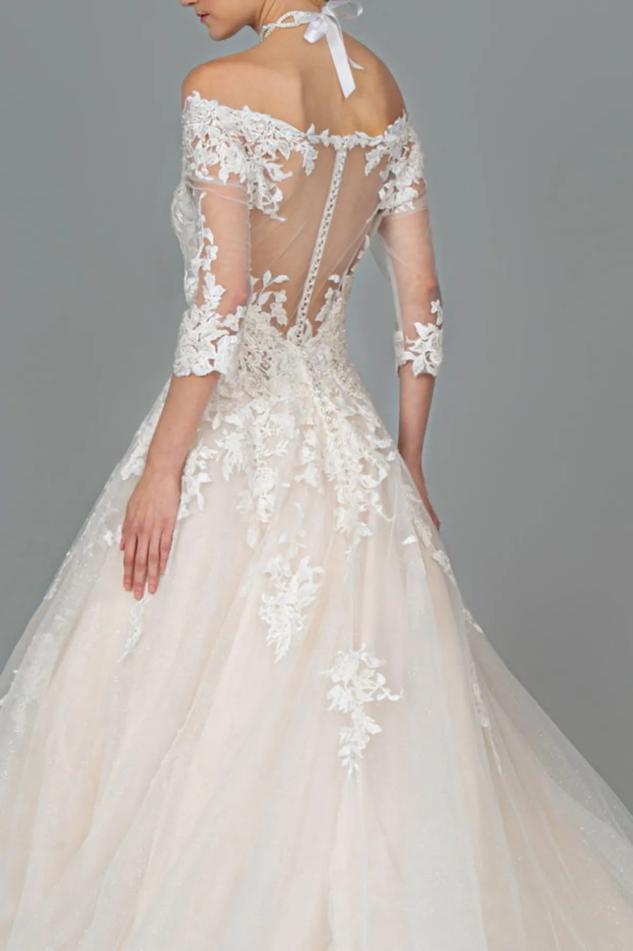 GLS BY GLORIA GL1803 Embroidered Off-Shoulder A-line Gown sold by The Gown Galleria product image thumbnail 4