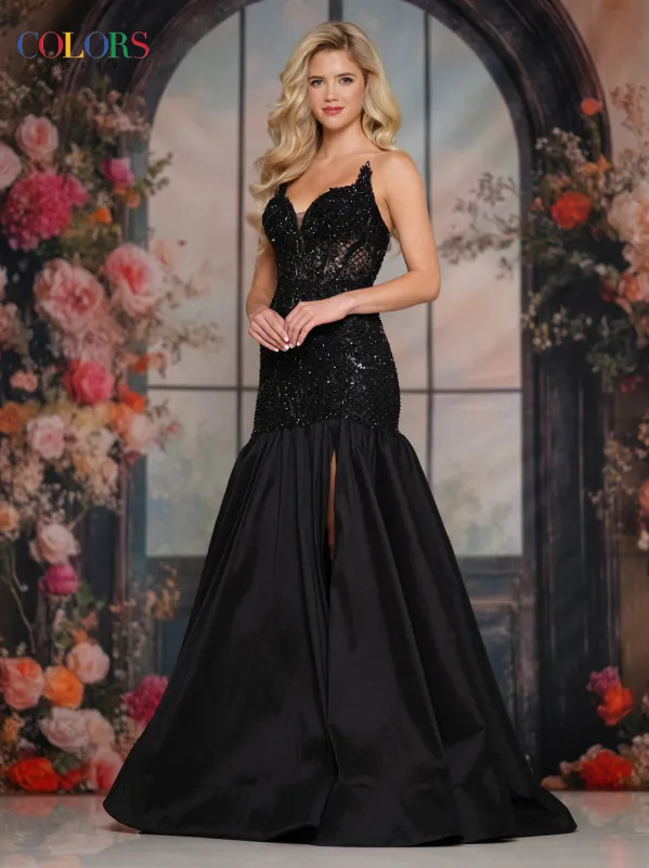 Colors Dress 3898 Beaded Embroidered Bodice Evening Gown sold by The Gown Galleria