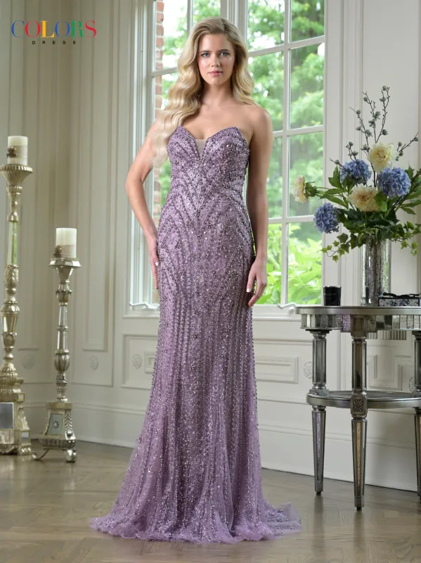 Colors Dress 3912 Sweetheart Neck Fitted Silhouette Evening Gown sold by The Gown Galleria