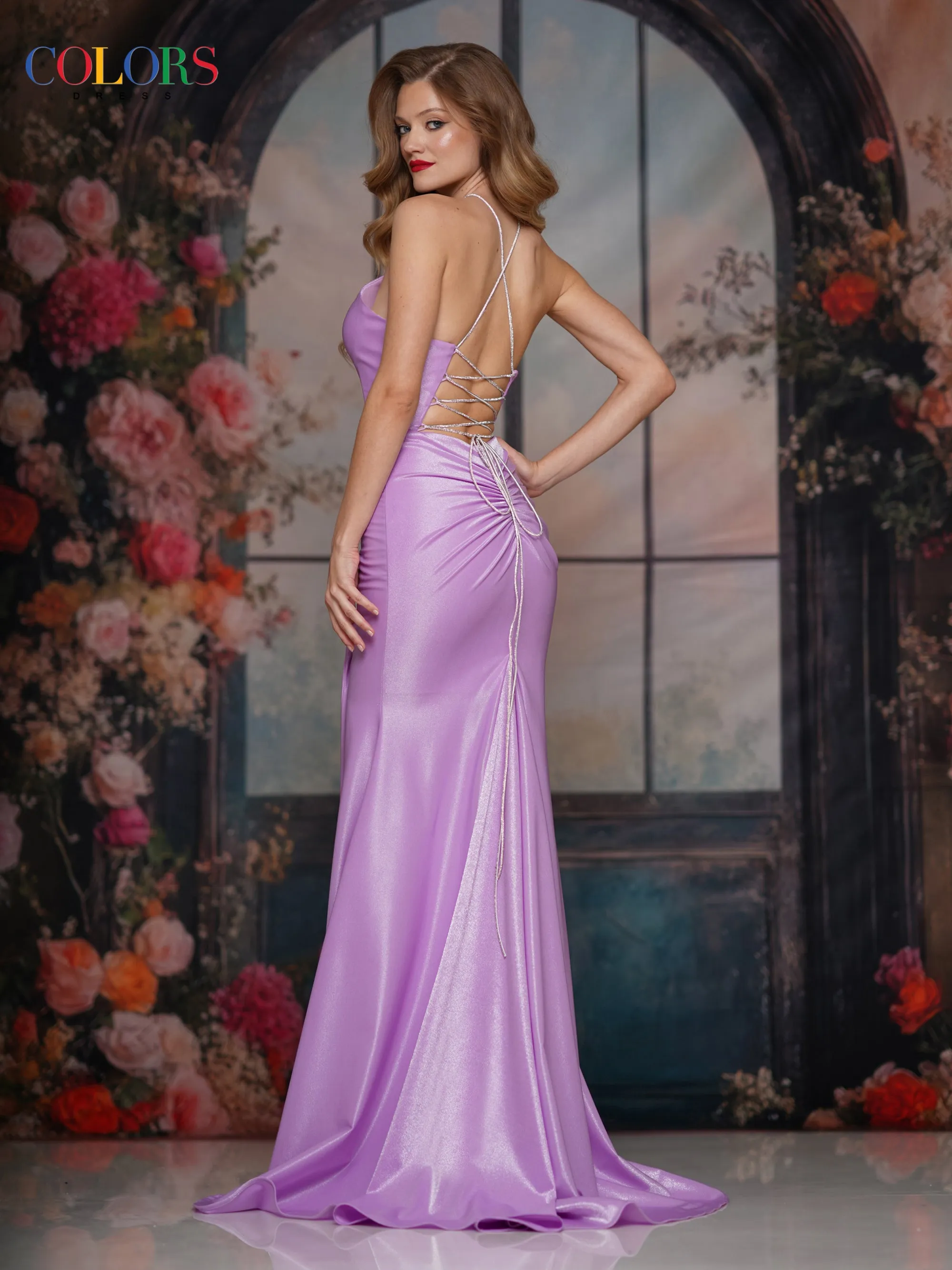 Colors Dress 3926 Halter Neck Beaded Evening Gown sold by The Gown Galleria product image thumbnail 5