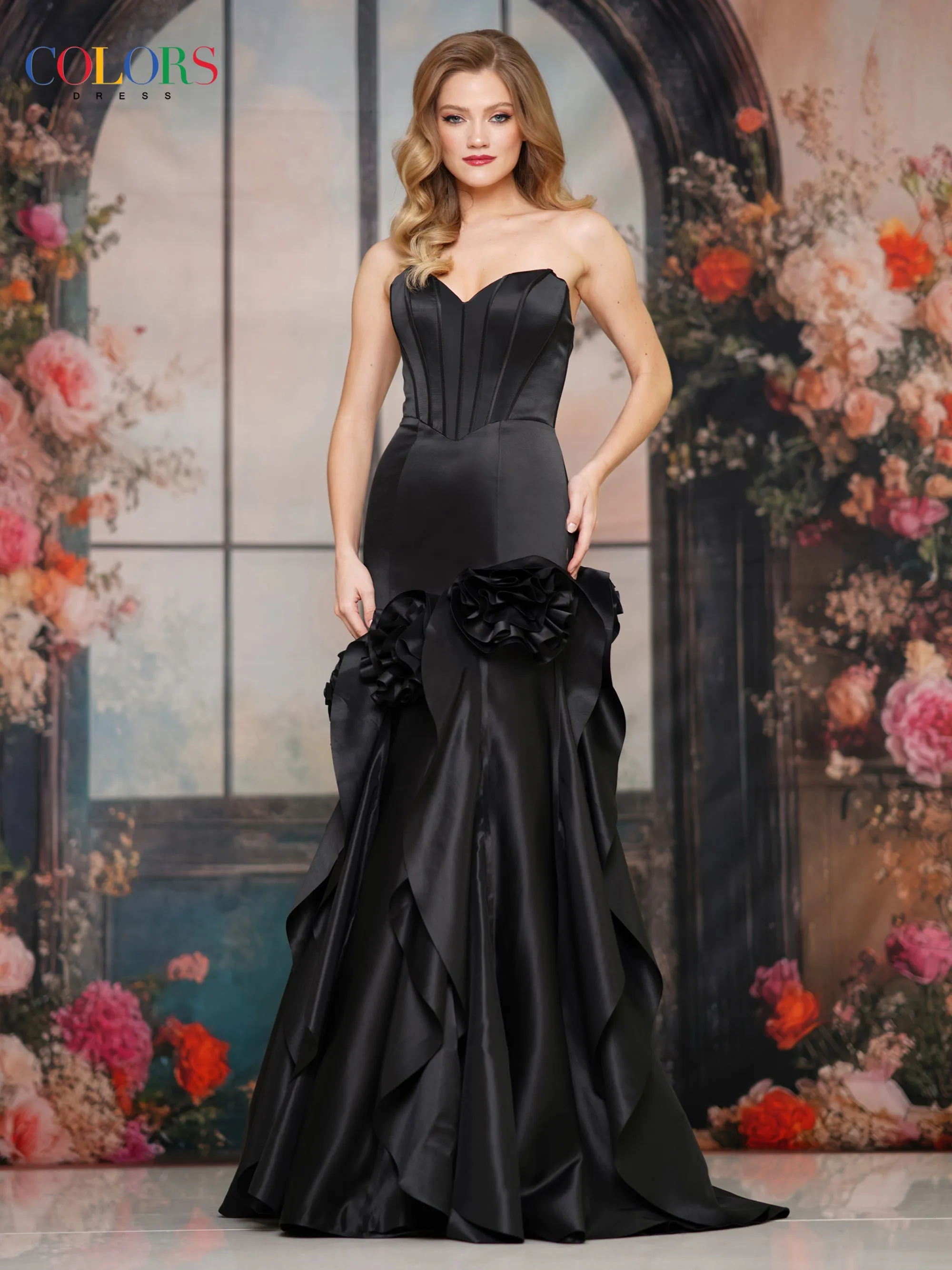 Colors Dress 3880 Strapless Sweetheart Neckline Evening Gown sold by The Gown Galleria