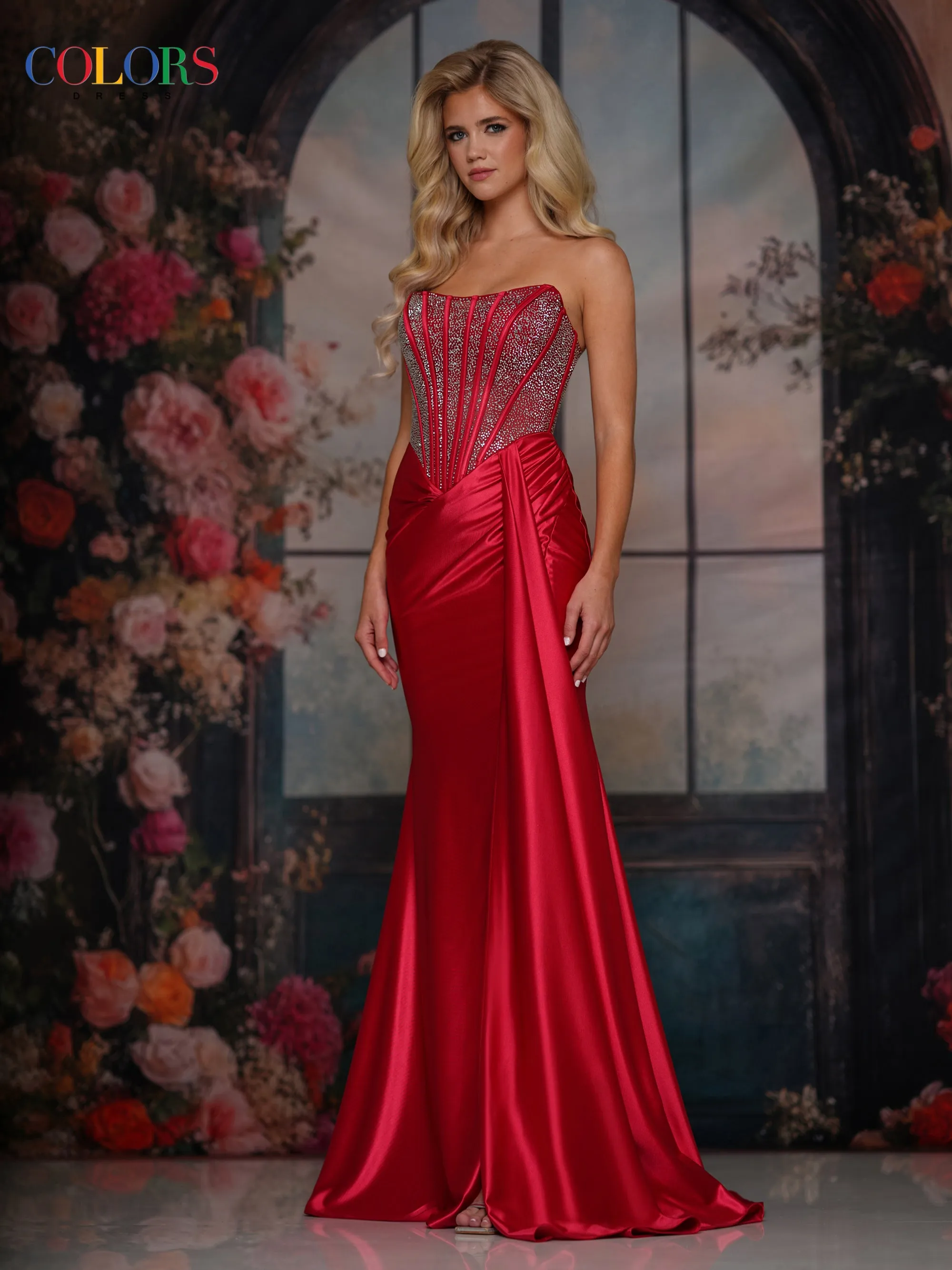 Colors Dress 3933 Evening Gown With Strapless Scoop Neckline sold by The Gown Galleria product image thumbnail 3
