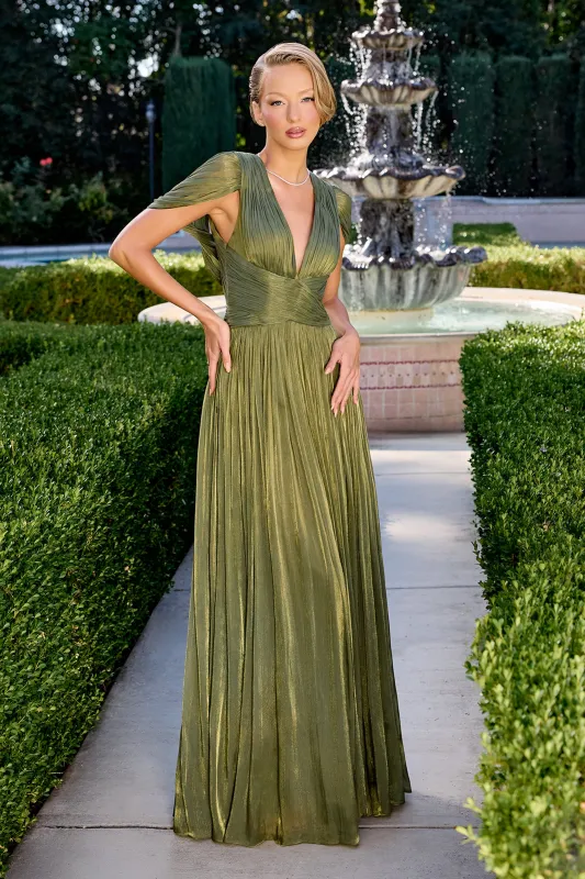 Cinderella Divine CD413 Evening Gown with Deep V-Neckline made by The Gown Galleria