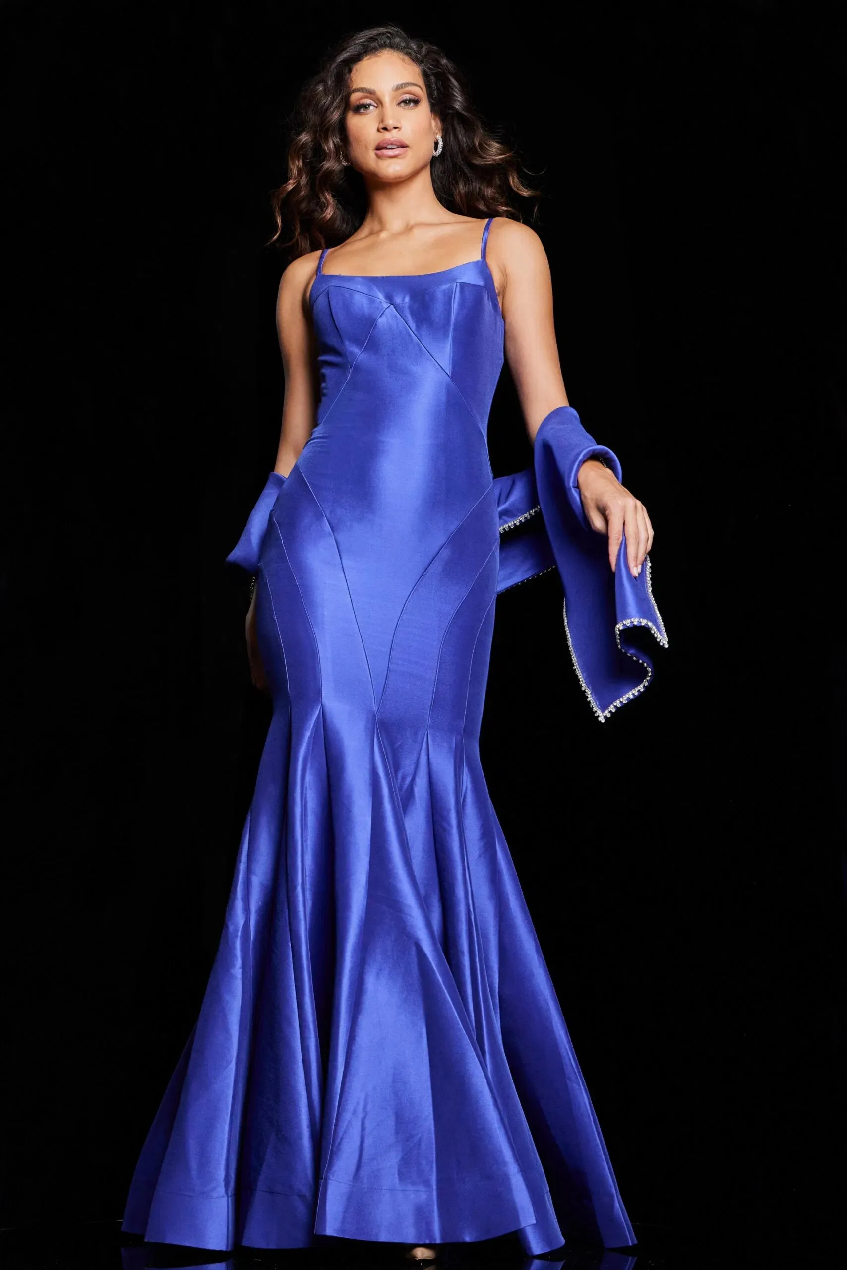 Jovani 24642 Spaghetti Strap Trumpet Dress sold by The Gown Galleria product image thumbnail 4