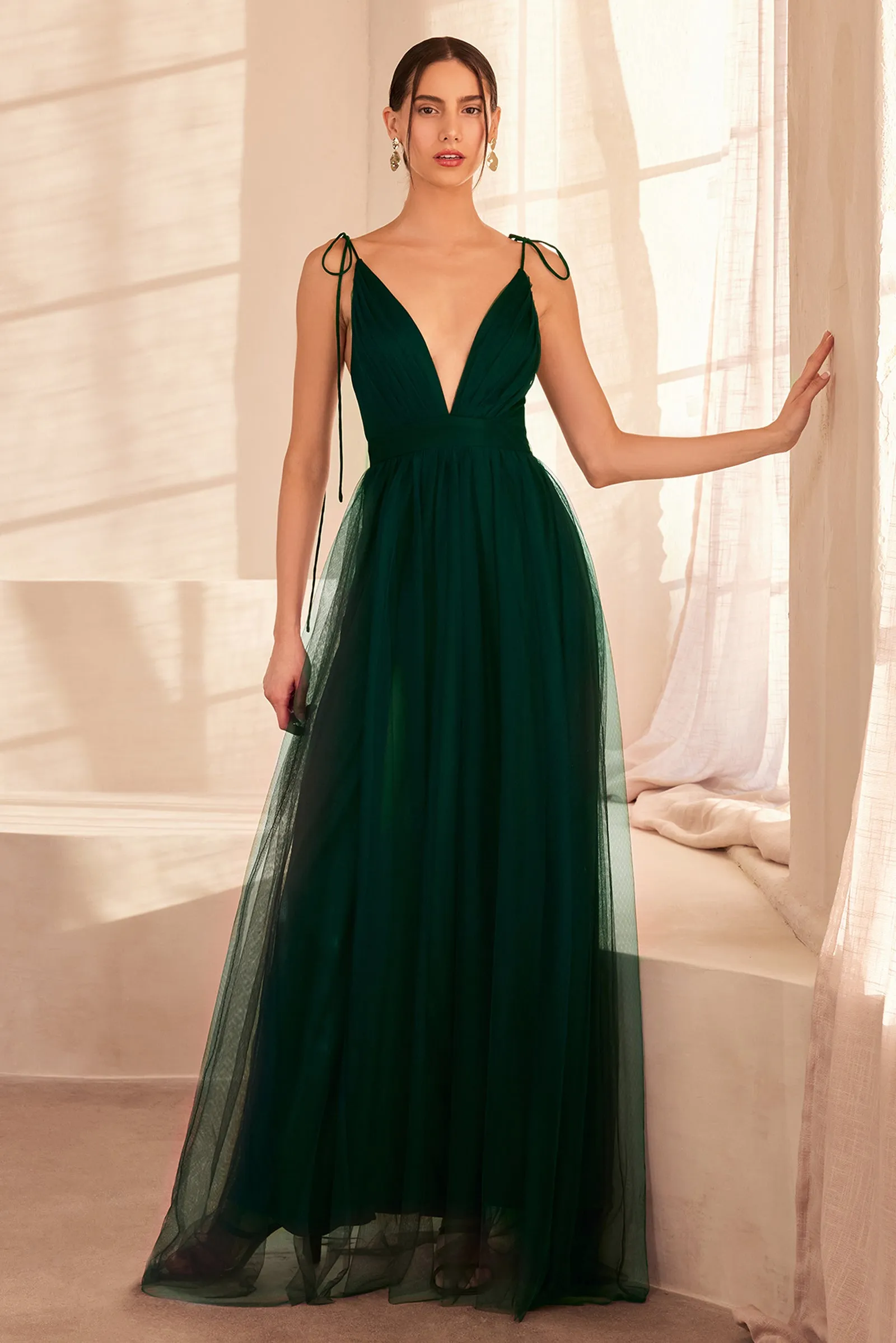 Amoris SE005 A-Line Prom Dress with Deep V-Neckline sold by The Gown Galleria product image thumbnail 5