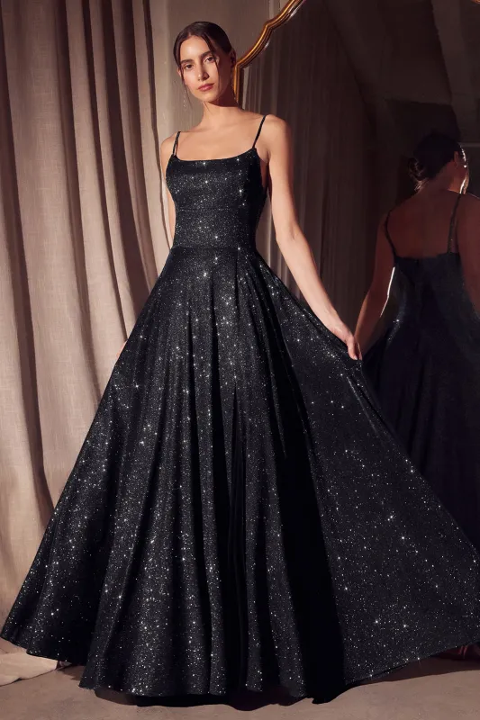 Amoris T213 Evening Gown with A-Line Silhouette and Scoop Neckline made by The Gown Galleria