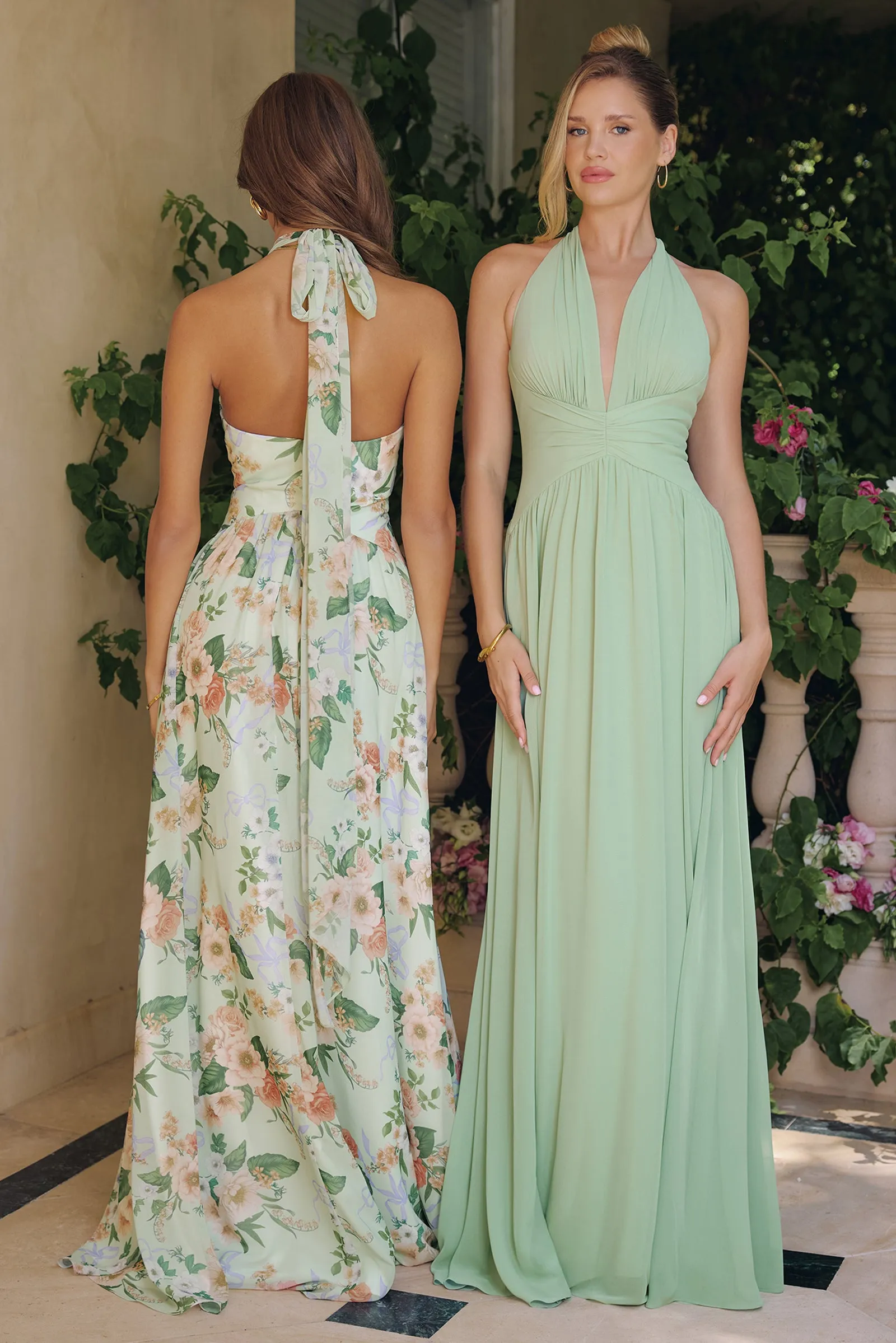 Amoris T719 Floral A-Line Evening Gown with Plunging Neckline sold by The Gown Galleria product image thumbnail 2