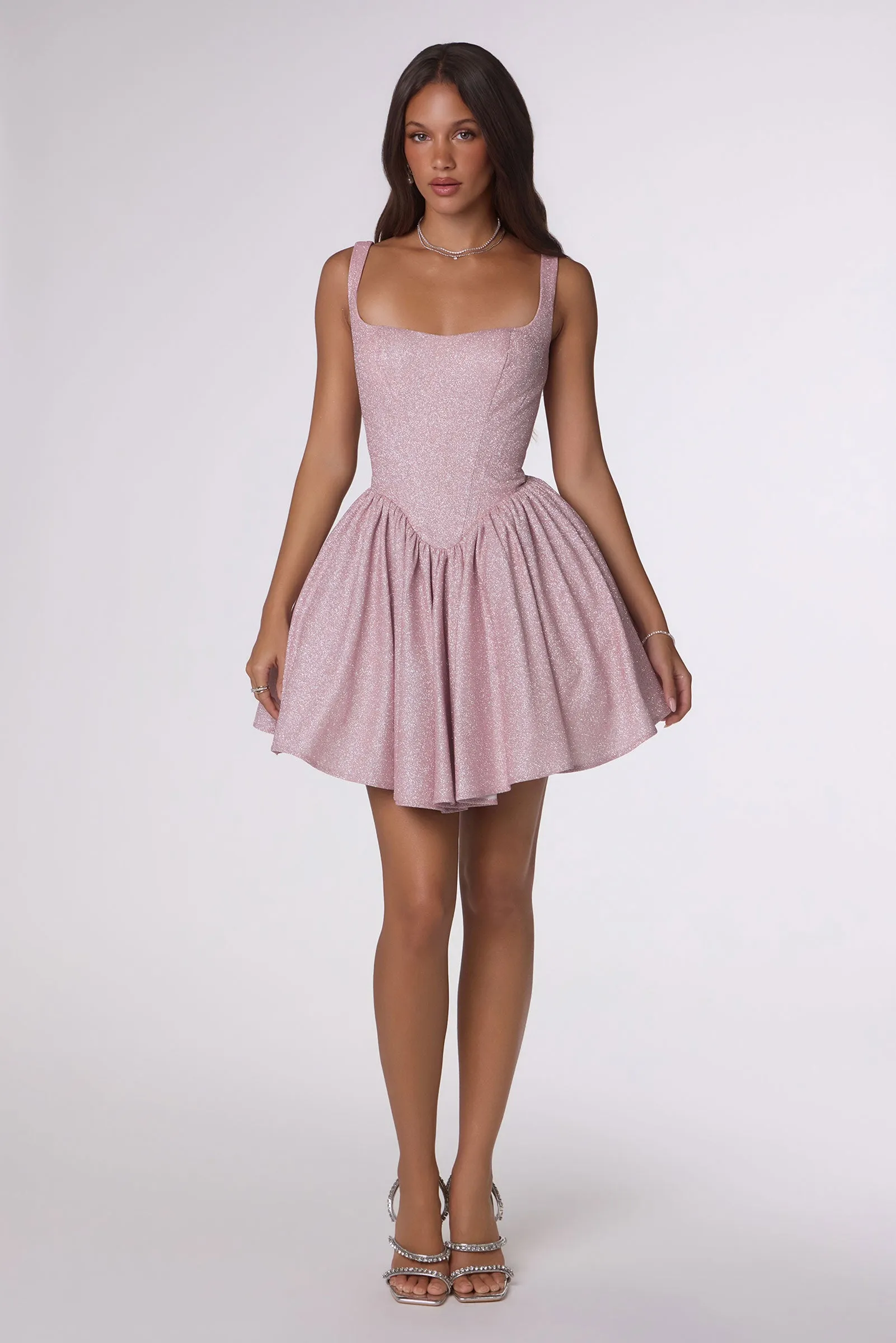 Amoris T738 Fit-and-Flare Square Neckline Mini Cocktail Dress sold by The Gown Galleria product image thumbnail 5
