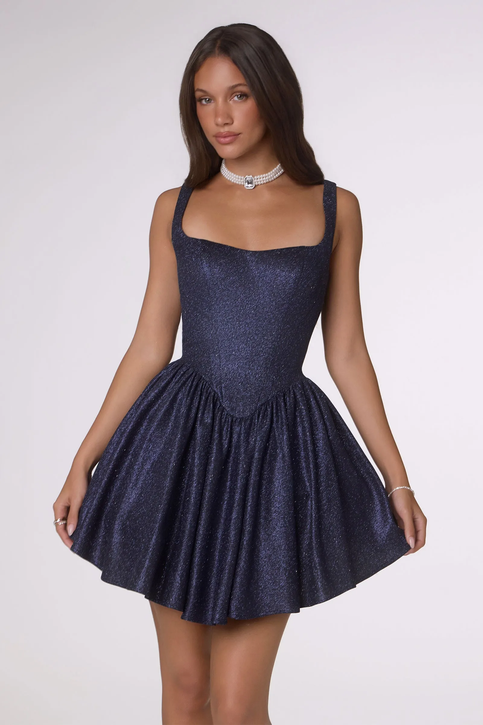 Amoris T738 Fit-and-Flare Square Neckline Mini Cocktail Dress sold by The Gown Galleria product image thumbnail 2