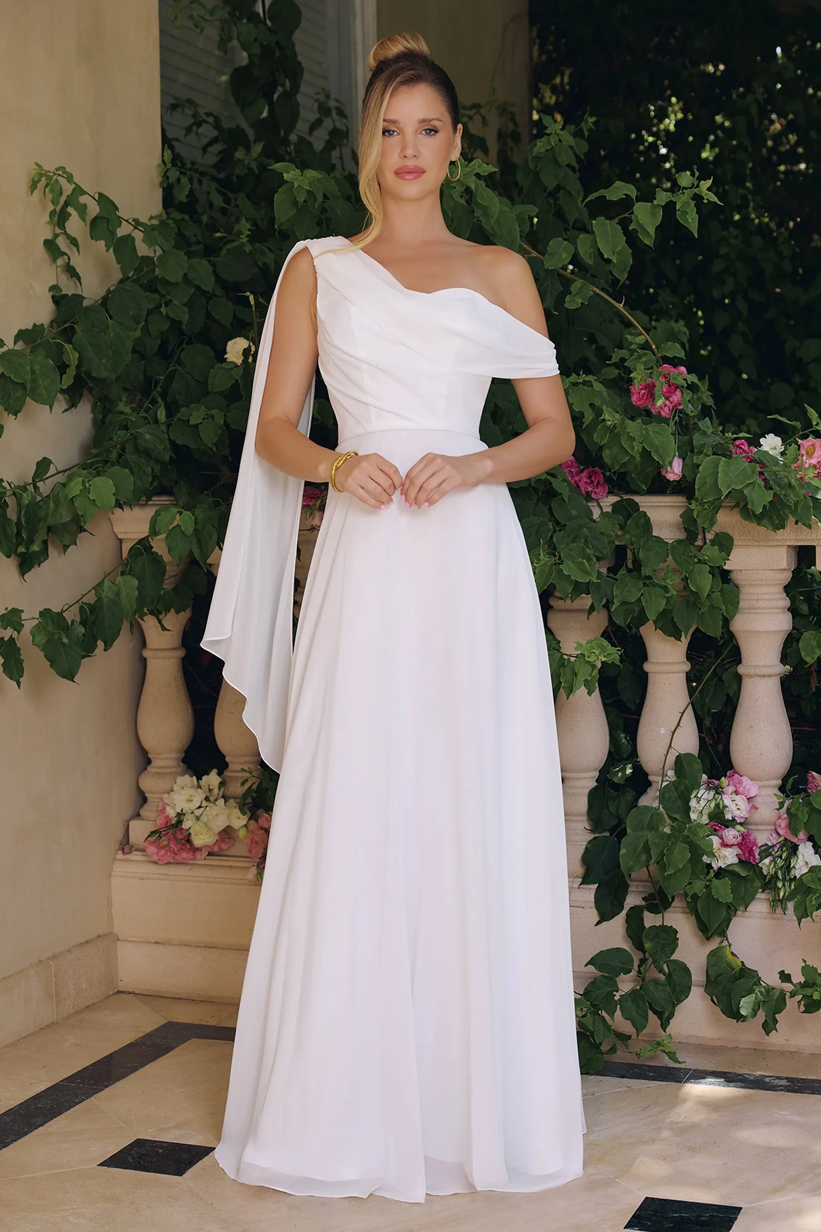 Amoris T716W One-Shoulder A-line Wedding Gown sold by The Gown Galleria product image thumbnail 2
