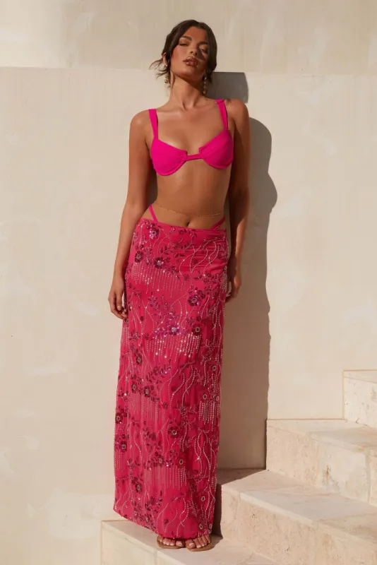 Seriva Maxi Skirt- Fuschia sold by Angel Lane