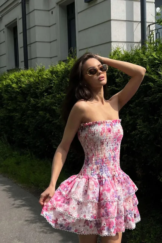 Monaco Mini Dress-  Berry sold by Angel Lane