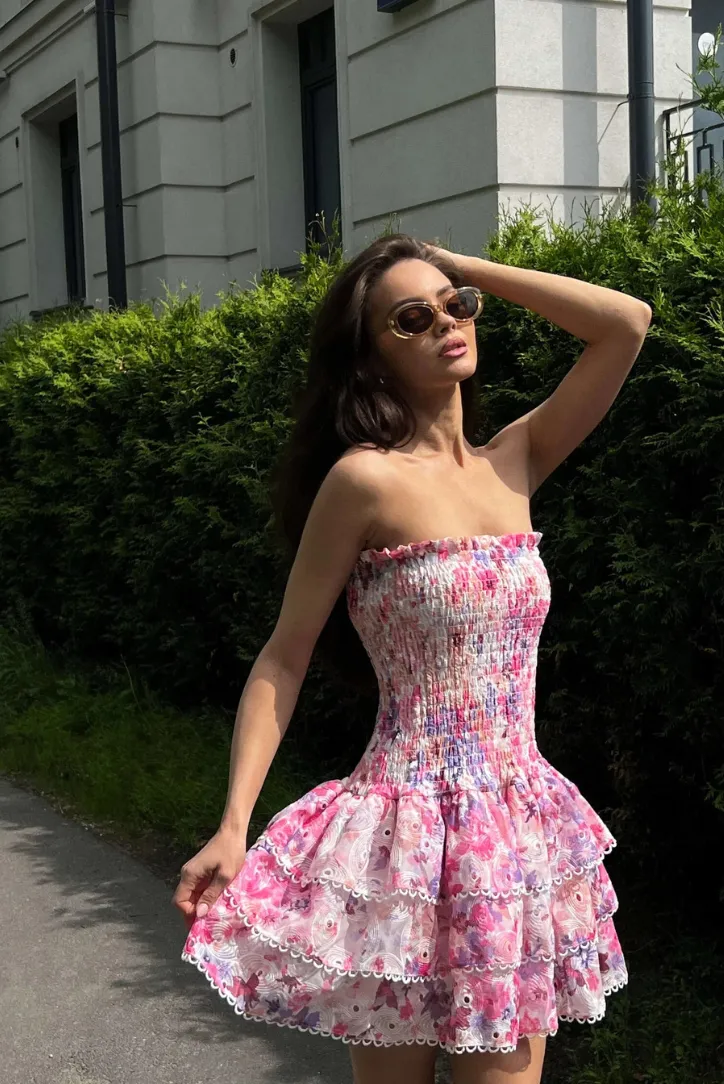 Monaco Mini Dress- Berry sold by Angel Lane