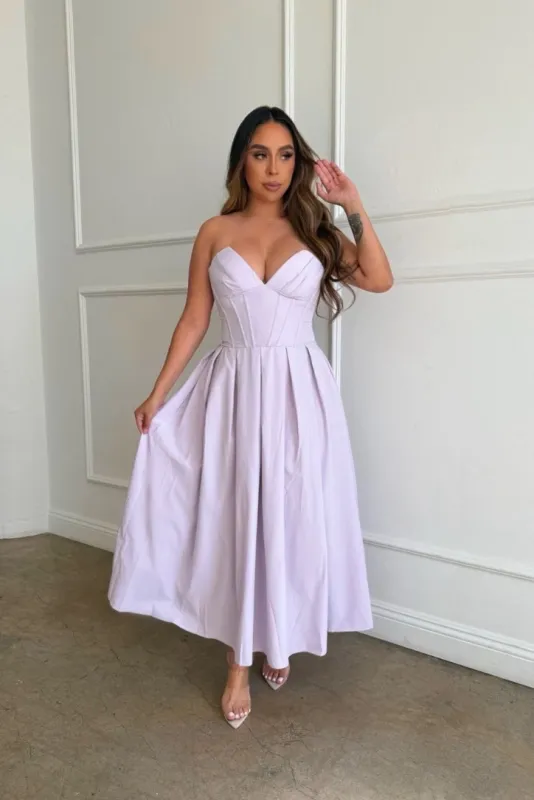 Katerina Corset Midi- Lilac sold by Angel Lane