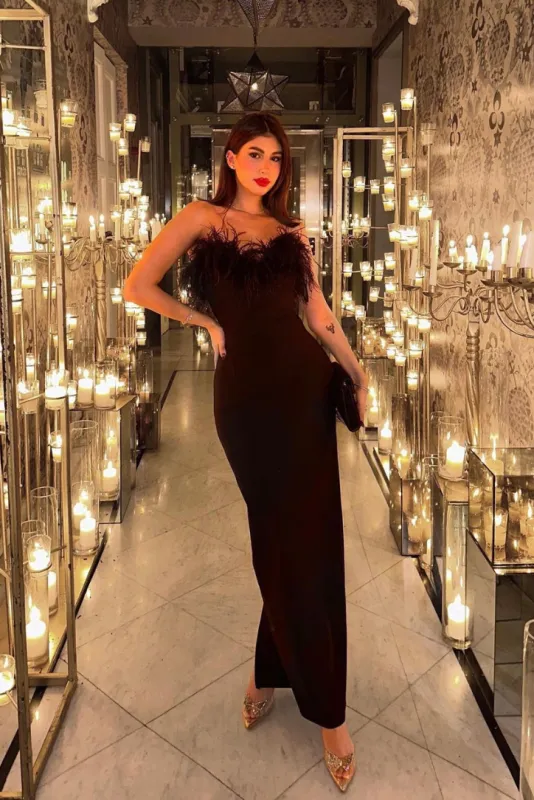 Yennora Feather Maxi sold by Angel Lane