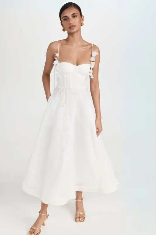 Marlene Floral Maxi- White sold by Angel Lane