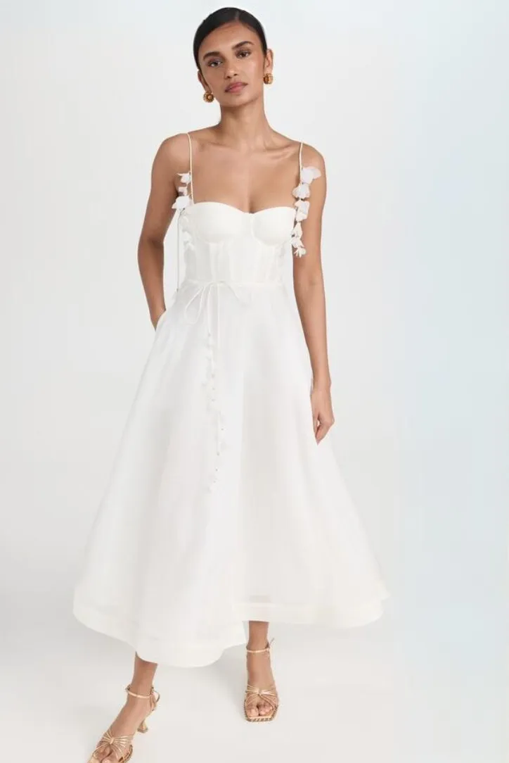Marlene Floral Maxi- White sold by Angel Lane