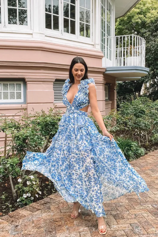 Clarabelle Maxi- Blue sold by Angel Lane