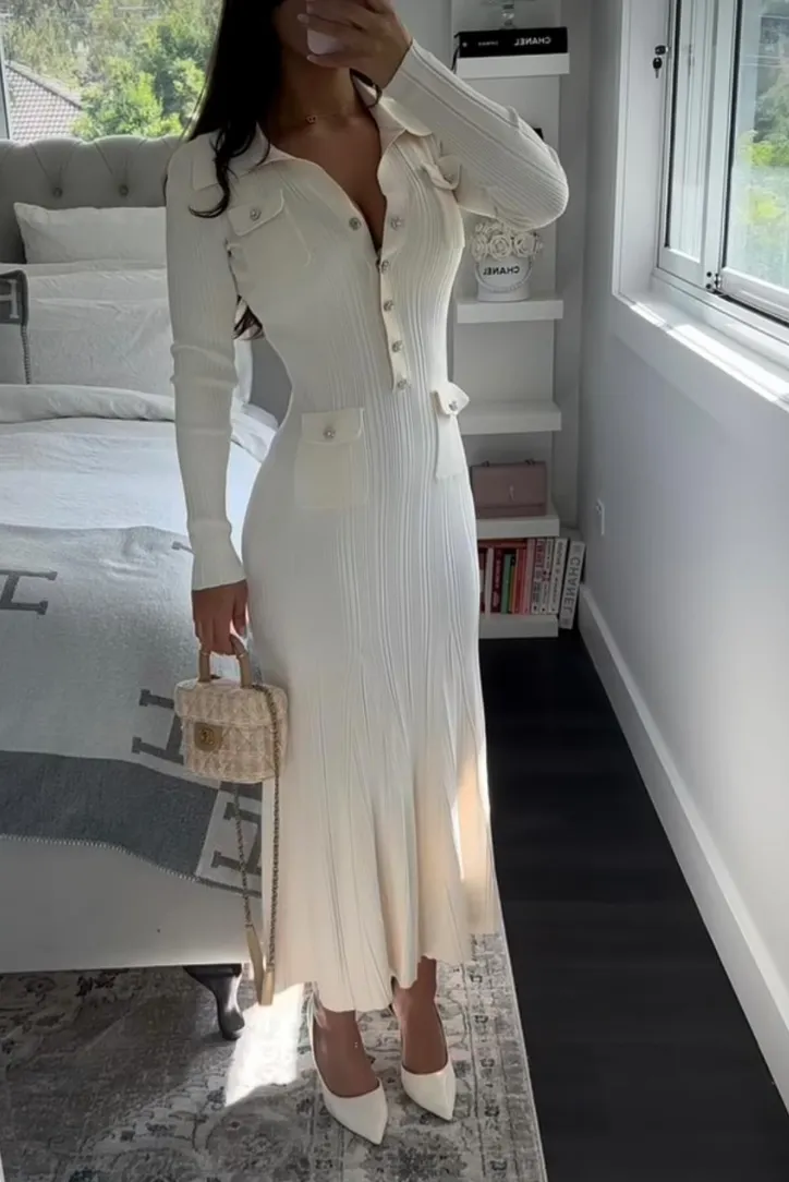 Yasmine Knit Maxi- White sold by Angel Lane product image thumbnail 5