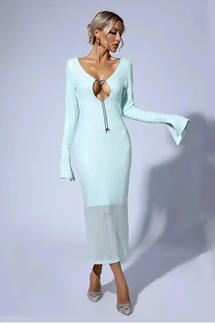 Hailey Sequins Midi- Mint sold by Angel Lane product image thumbnail 2