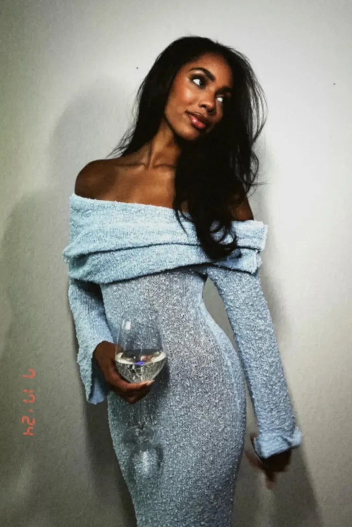 Layell Boucle Maxi- Blue sold by Angel Lane product image thumbnail 5