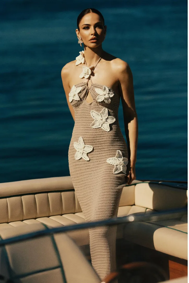 Kiara Crochet Maxi- Nude sold by Angel Lane product image thumbnail 2