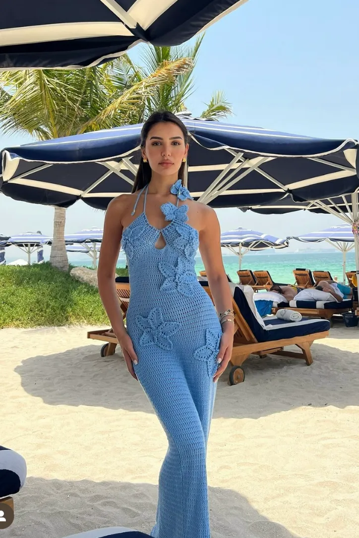 Kiara Crochet Maxi- Blue sold by Angel Lane product image thumbnail 2