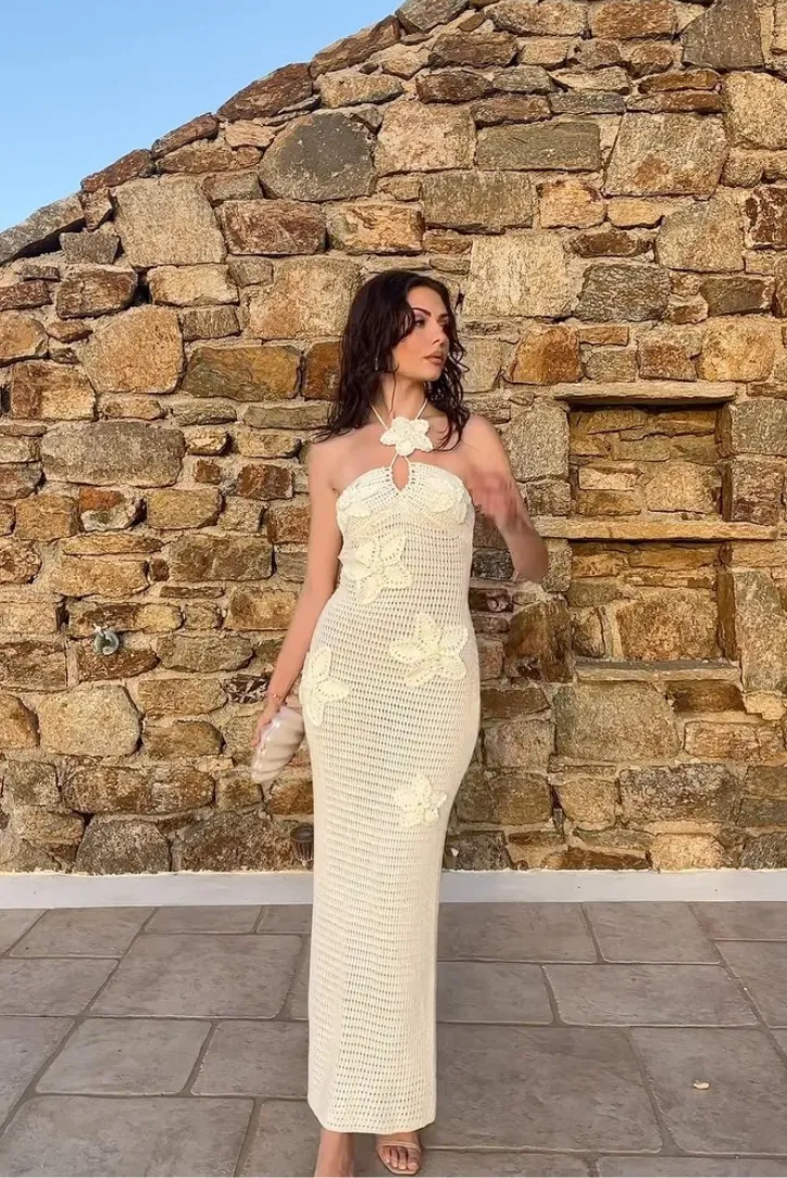 Kiara Crochet Maxi- White sold by Angel Lane product image thumbnail 4