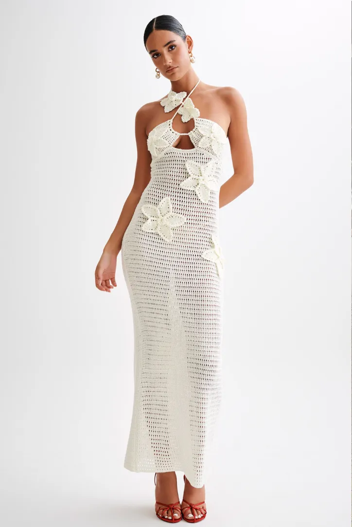 Kiara Crochet Maxi- White sold by Angel Lane product image thumbnail 5