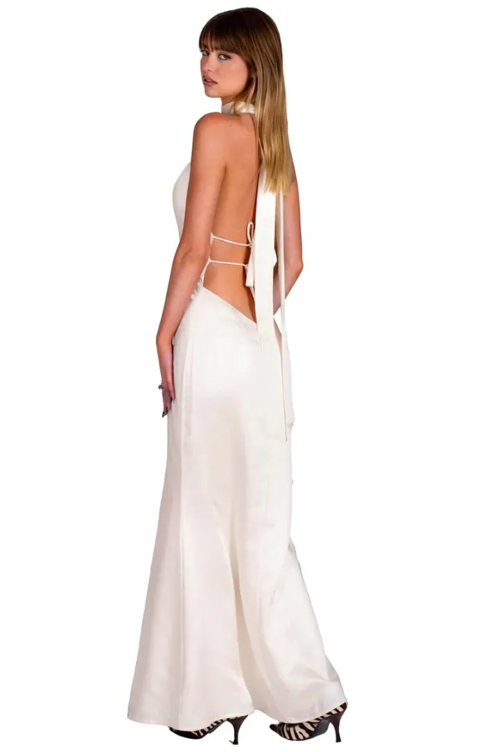 Karolina Satin Maxi- White sold by Angel Lane product image thumbnail 4