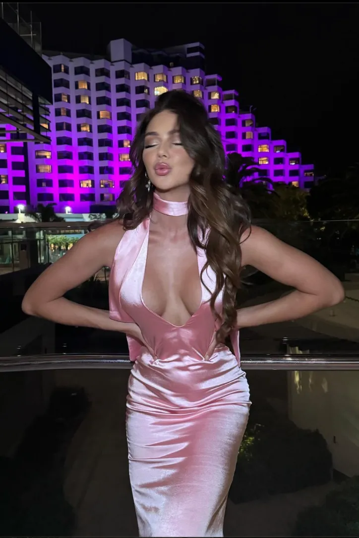 Karolina Satin Maxi- Pink sold by Angel Lane product image thumbnail 2