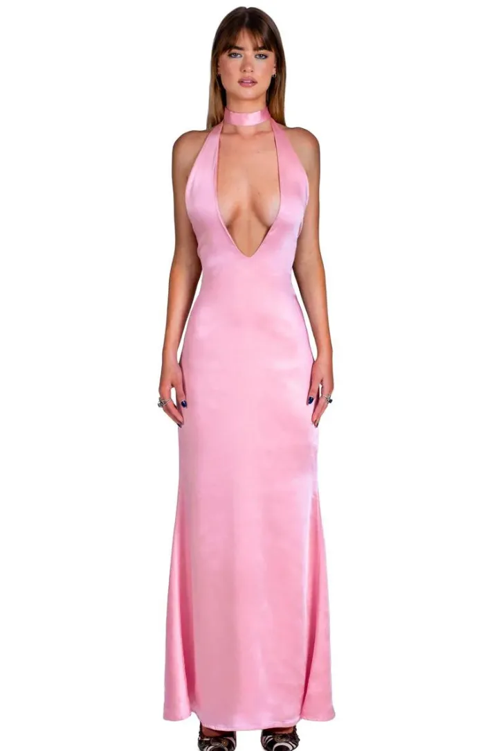 Karolina Satin Maxi- Pink sold by Angel Lane product image thumbnail 4