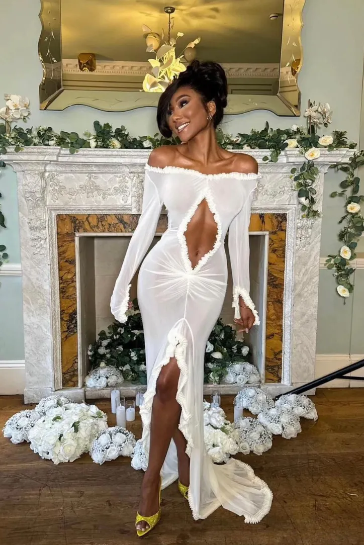 Zaira Sheer Maxi- White sold by Angel Lane