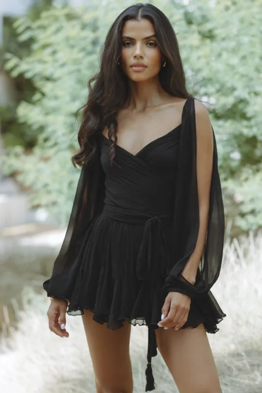 Vida Mini Dress- Black sold by Angel Lane