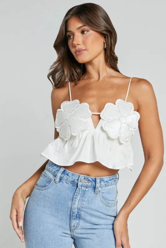 Esmerelda Top- White sold by Angel Lane