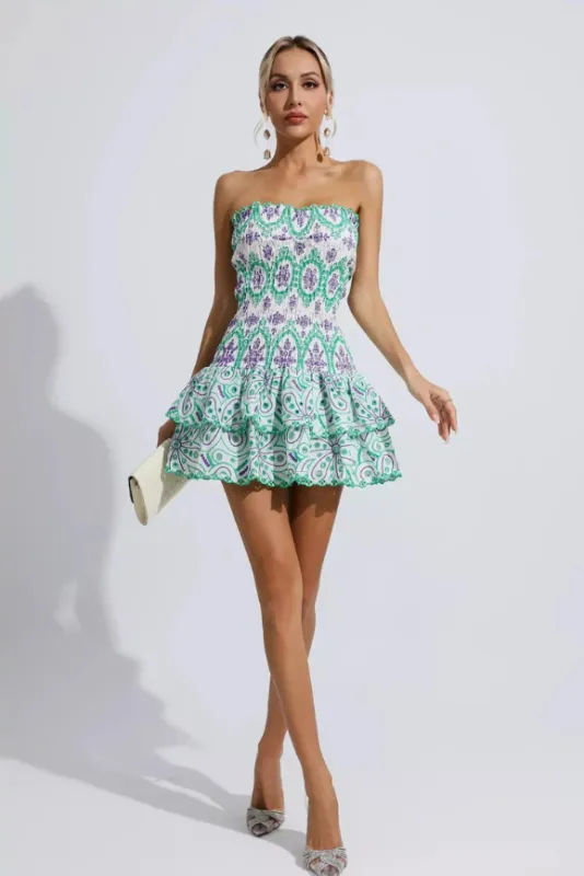 Monaco Mini Dress- Rosemary sold by Angel Lane