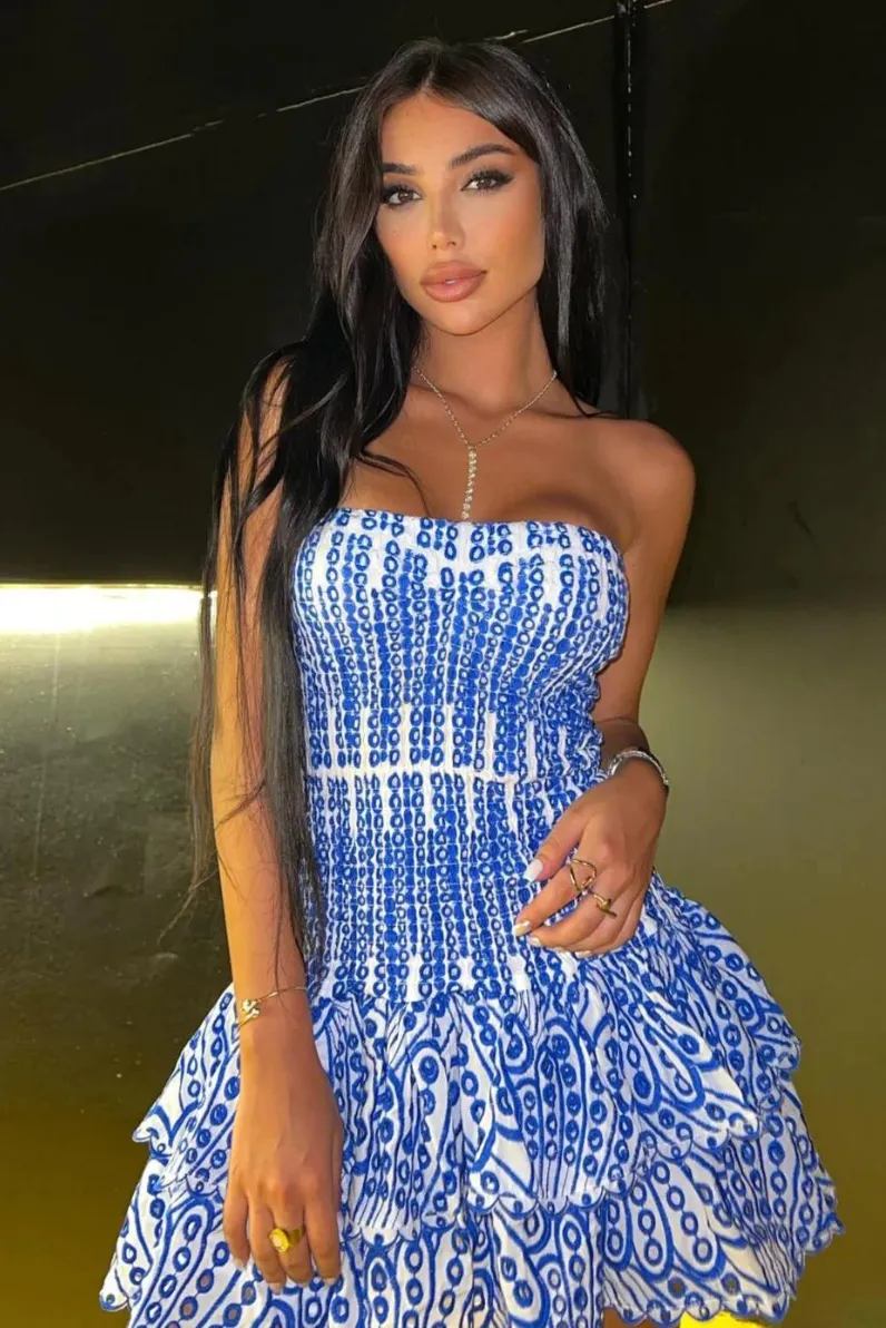 Monaco Mini Dress- Blue sold by Angel Lane product image thumbnail 5