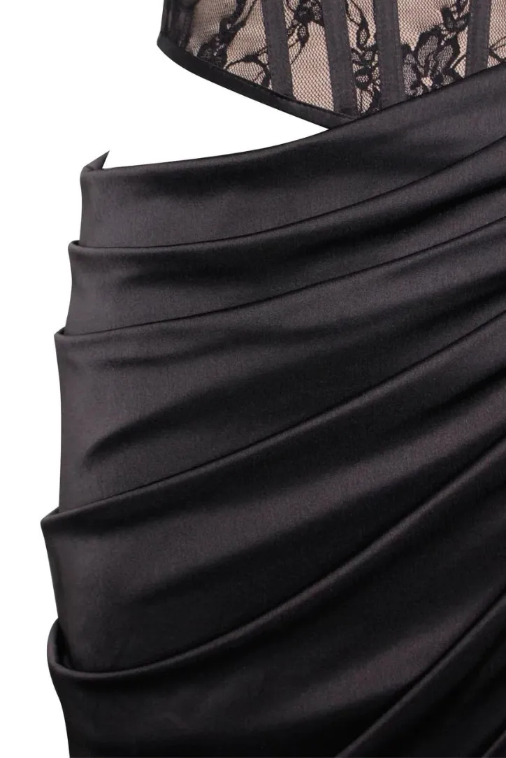 Maria Satin Maxi- Black sold by Angel Lane product image thumbnail 5