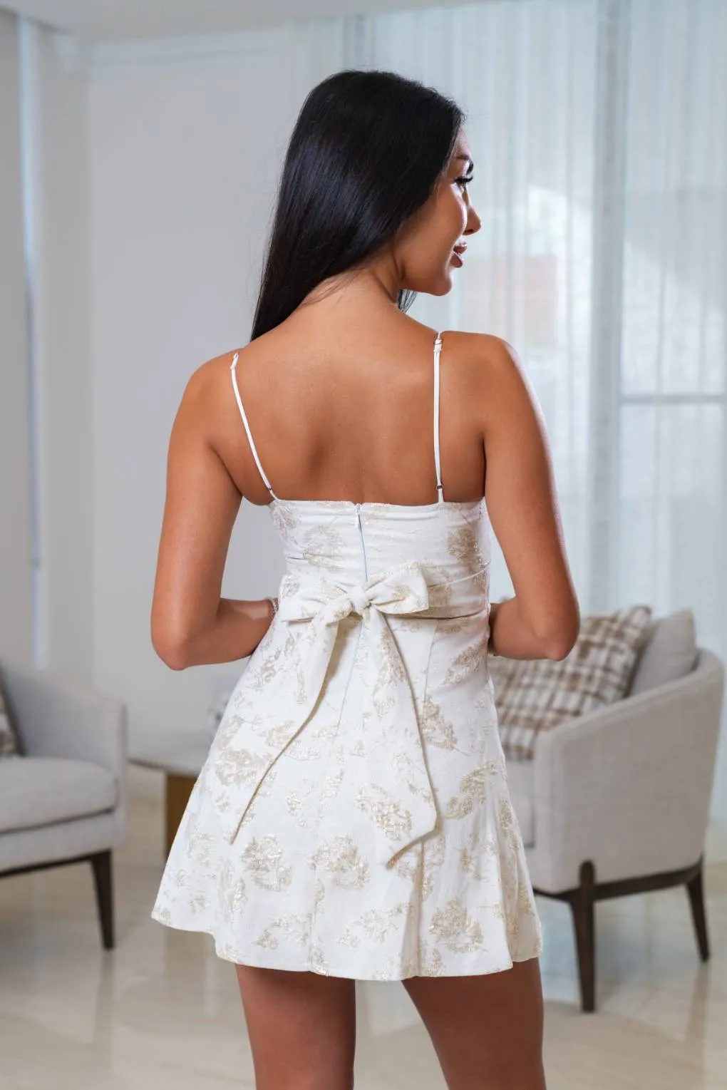 Luna Mini Dress- White sold by Angel Lane product image thumbnail 2