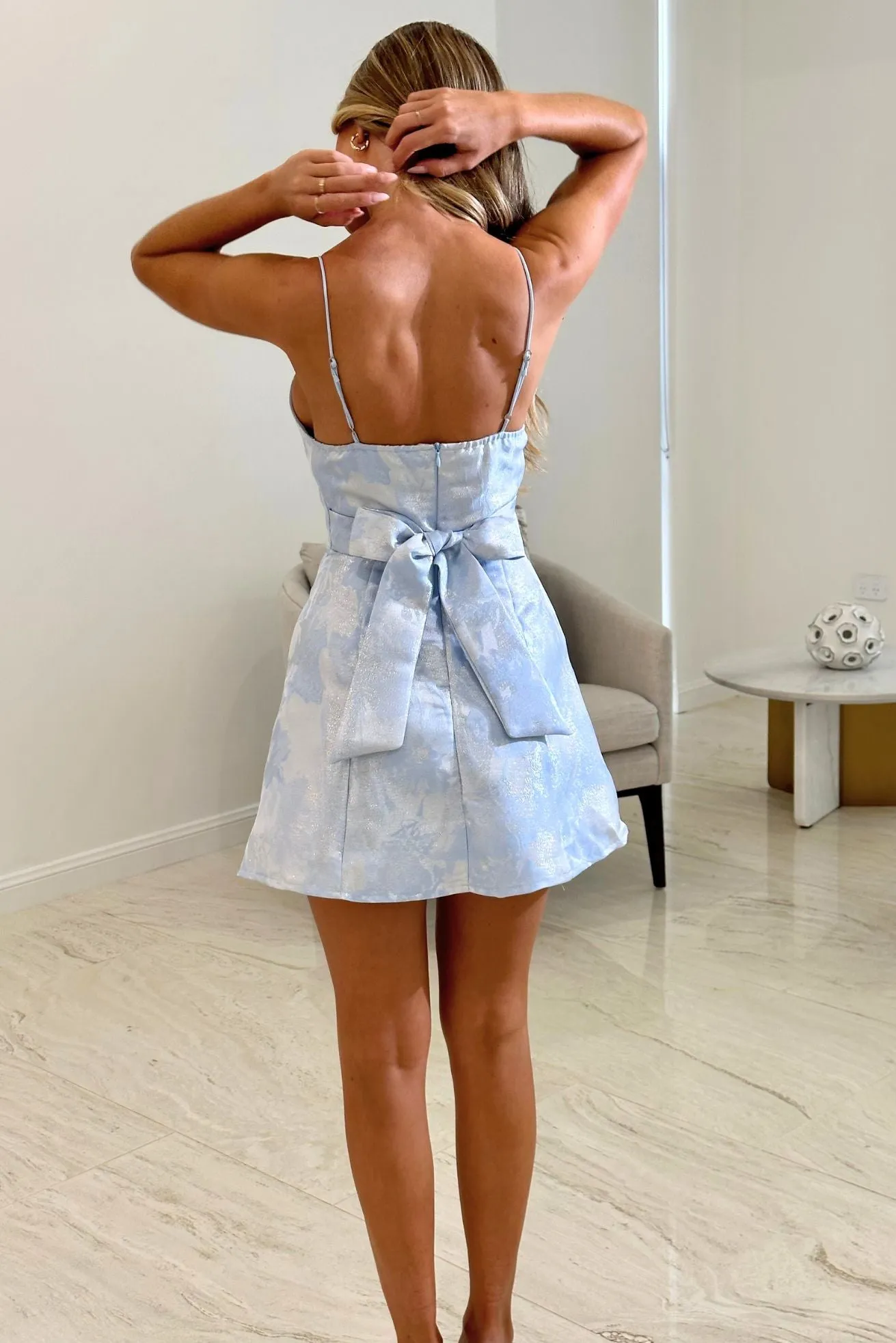 Luna Mini Dress- Blue sold by Angel Lane product image thumbnail 5