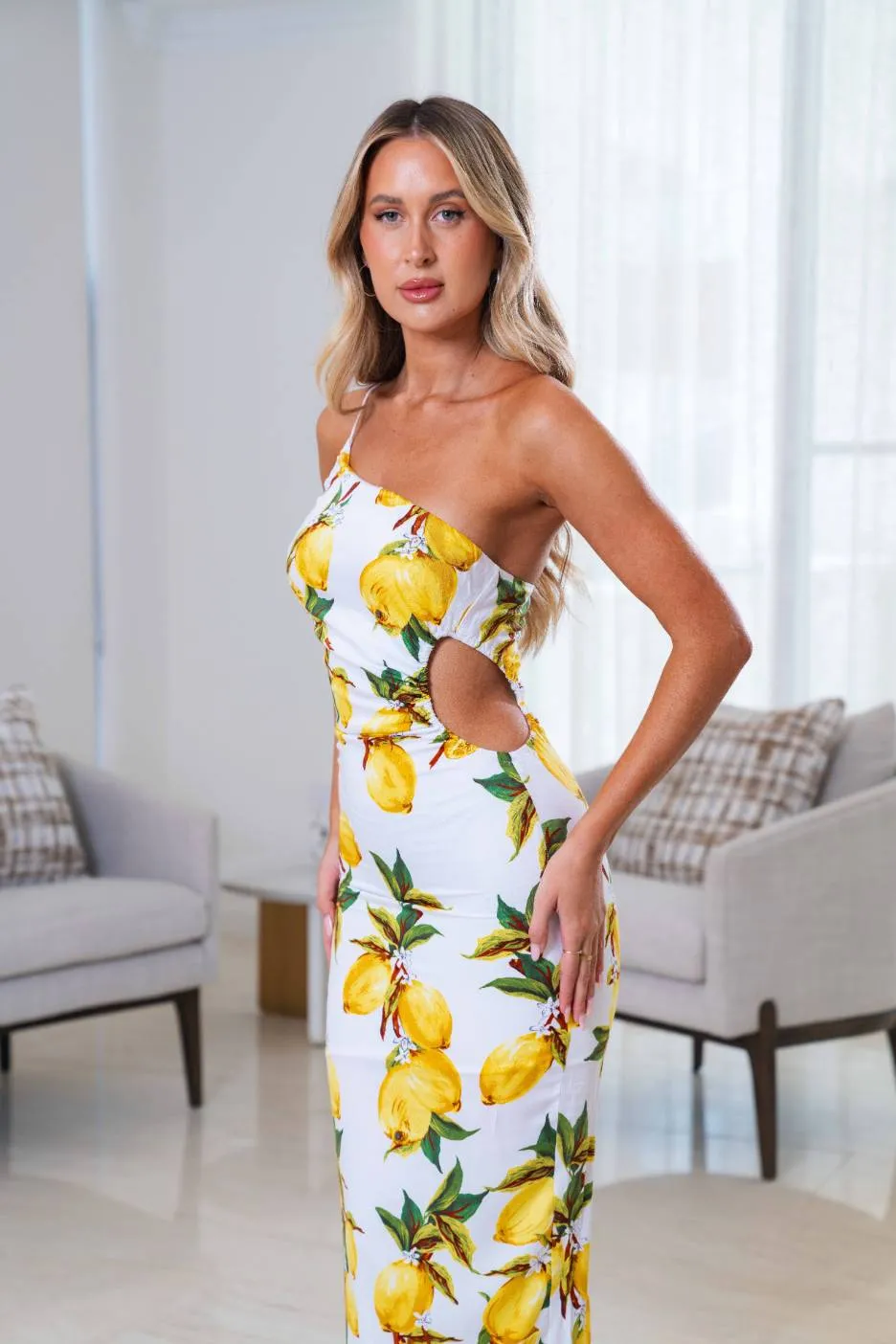 Bella Midi Dress- Lemon sold by Angel Lane product image thumbnail 5