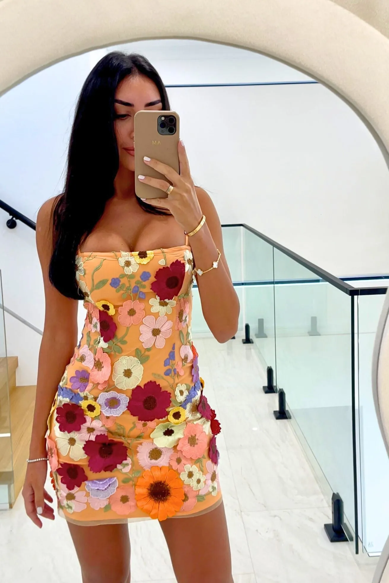 Taylor Mini Dress- Orange sold by Angel Lane