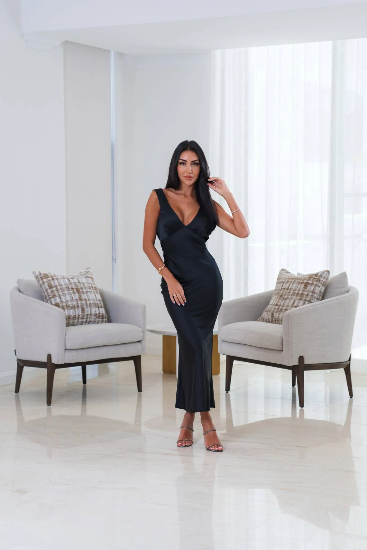 Harper Maxi Dress- Black sold by Angel Lane product image thumbnail 5