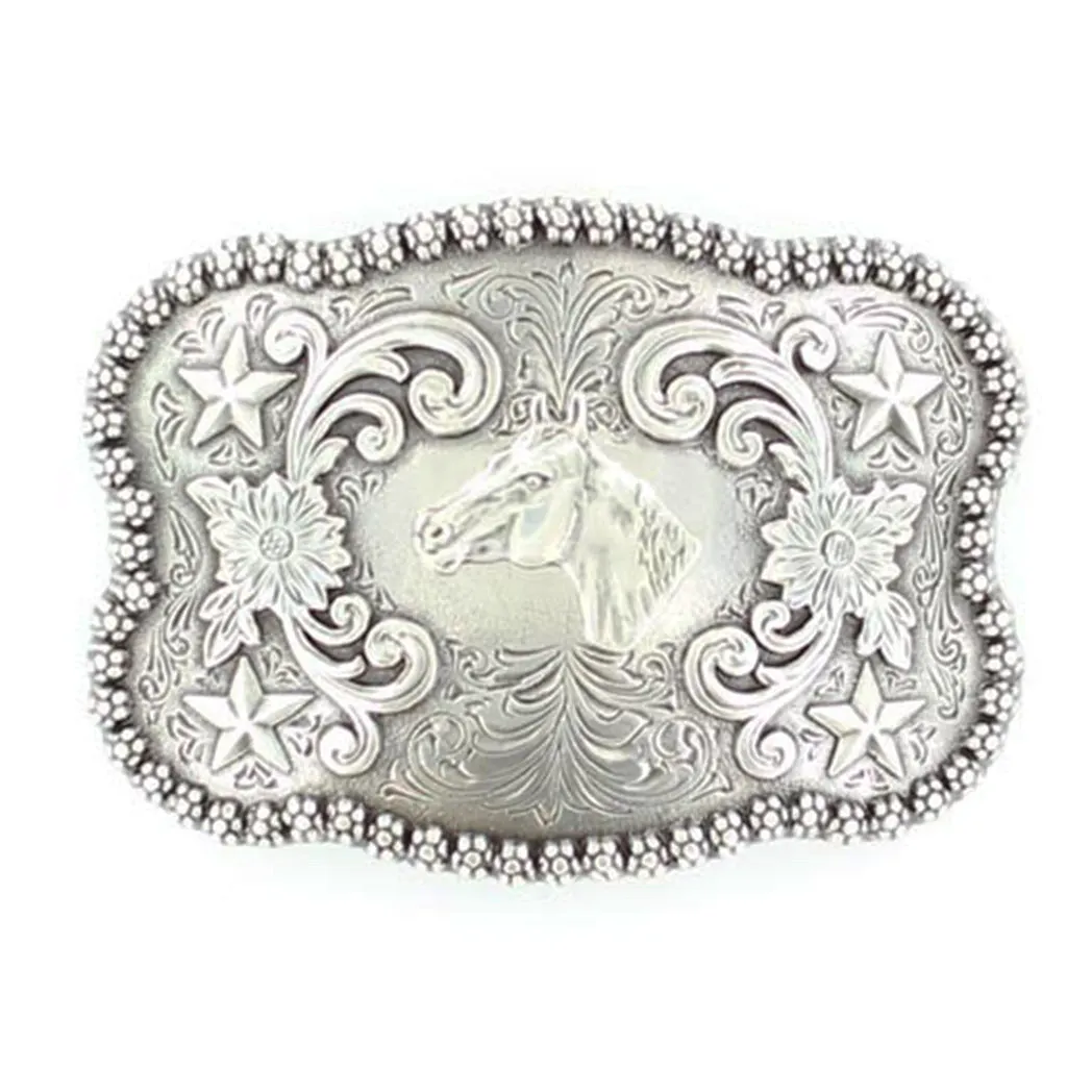 Nocona Horse Head Rectangle Buckle sold by Western Edge