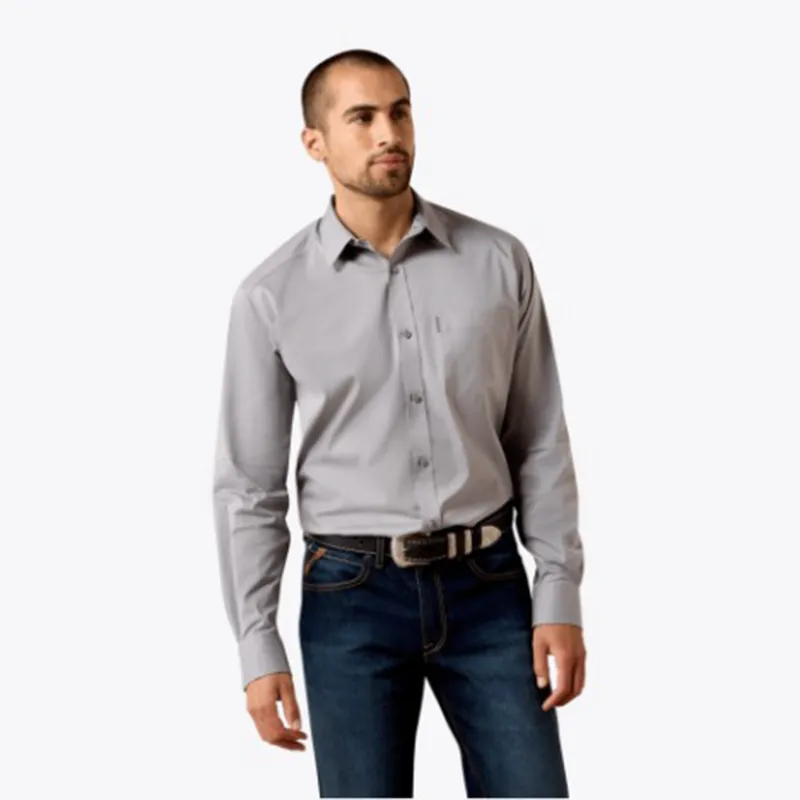 Ariat Men's Solid Grey Button Up sold by Western Edge