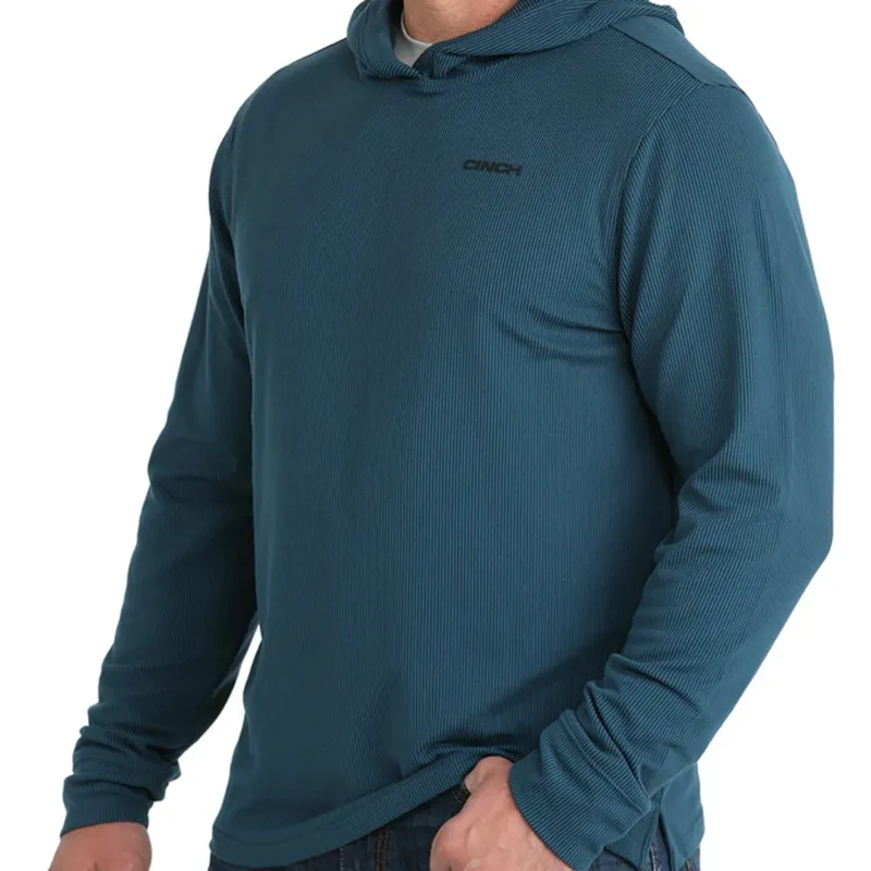 Cinch Men's Blue Thin Striped Hoodie sold by Western Edge