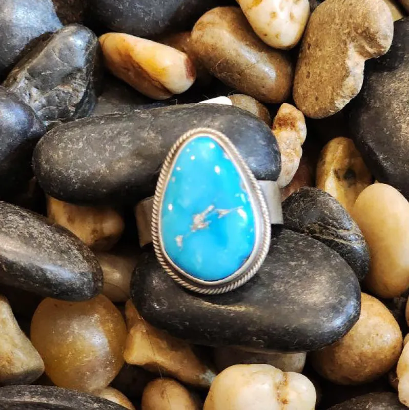 " Marty " Kingman Turquoise Ring made by Western Edge