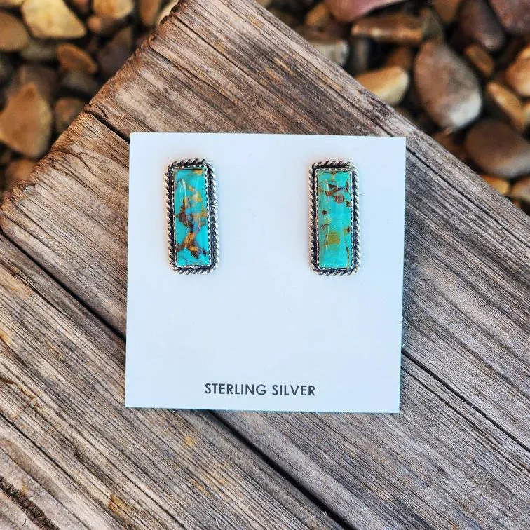 " Tessa " Kingman Turquoise Earrings sold by Western Edge
