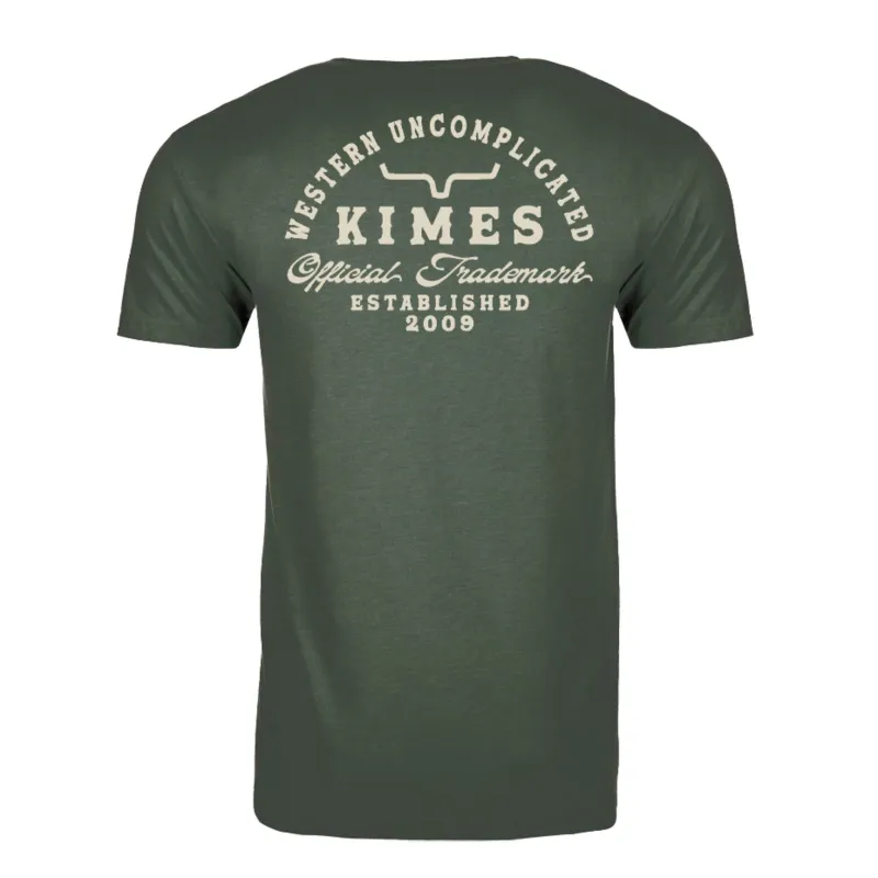 Kimes Ranch Heavy Text Forest Green Tee made by Western Edge